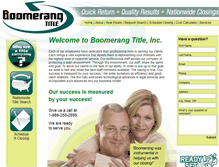 Tablet Screenshot of boomerangtitle.com